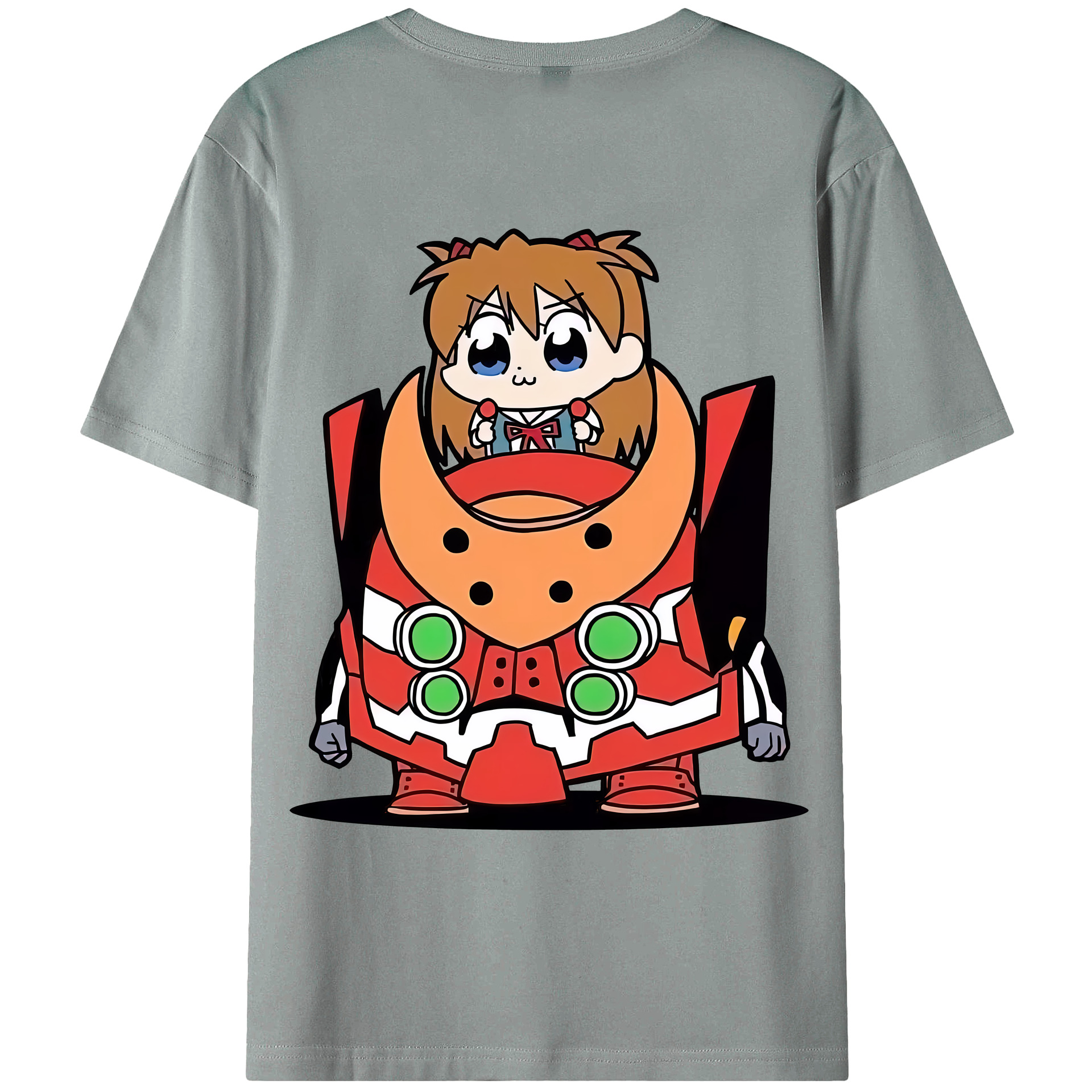（画像用） EVA 新世紀エヴァンゲリオン 綿100％ メンズ半袖Tシャツ（バックプリント） 通気性